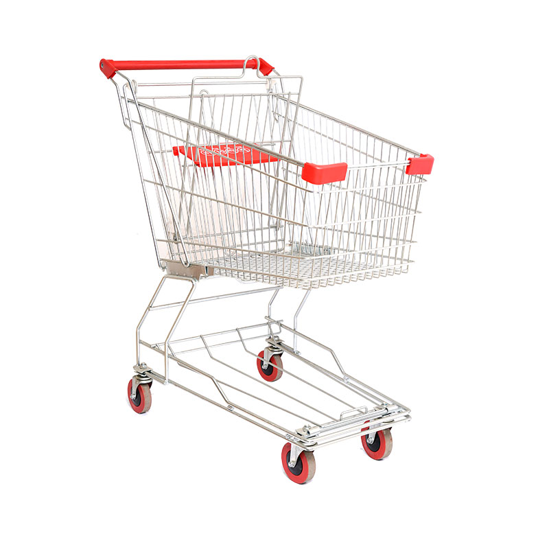 Carrello della spesa con ruota rossa ordinaria in pvc