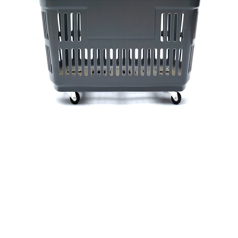 Carrello per la spesa piccolo a quattro ruote in plastica per supermercato